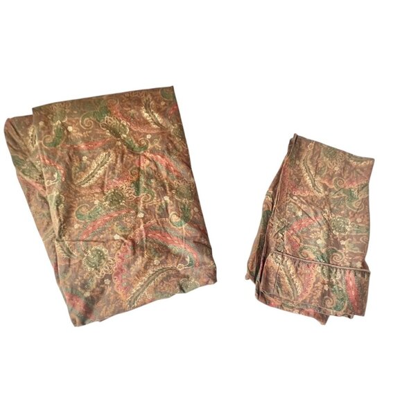 Lauren Ralph Lauren King Flat Sheet & Pillowcase Set Rue Des Artistes Cotton - Picture 1 of 12